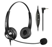 Callez Cuffie 2,5 mm, Cuffie Telefono Fisso Cordless Dect con Microfono | Auricolare 2,5 mm Ufficio per Gigaset C530A Panasonic Cisco SPA Grandstream Polycom Yealink W52P, Cancellazione del Rumore
