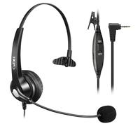 Callez Cuffie 2,5 mm Mono con Microfono a Cancellazione del Rumore, Controllo del Volume, Auricolare Call Center per Panasonic Siemens Gigaset C430 C530 Cisco Telefono Fisso Cordless DECT