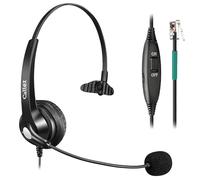 Callez Cuffie per telefono RJ9 con microfono a cancellazione del rumore, cuffie telefoniche da ufficio compatibili con telefoni fissi Polycom NEC Avaya BT Converse Paragon Mitel Alcatel ShoreTel