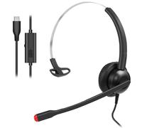 Callez Cuffie USB-C con microfono per cancellazione del rumore, cuffie cablate, tipo C, per iPhone 17/16/15, Samsung, cellulare, laptop, Mac, tablet, PC per squadre, zoom, call center, ufficio, scuola