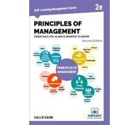 Callie Daum Vibran Principles of Management Essentials You Always Wa (Tascabile)