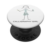 Calligrafia da donna divertente, regalo da calligrafo per PopSockets PopGrip Adesivo