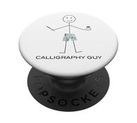 Calligrafia da uomo divertente, regalo da calligrafo per PopSockets PopGrip Adesivo