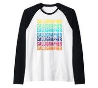 Calligrafo - Colorato Maglia con Maniche Raglan