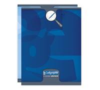 Calligraphe 108705C Confezione da 20 quaderni a punto metallico (un marchio di Clairefontaine) - 17x22cm - 32 Pagine doppia linea 3 mm Interlinee verdeicale - Carta 90g - Copertina Carta Offset - Colori Aleatori