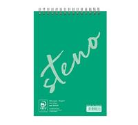 Calligraphe 15372C Quaderno a spirale per stenografia Verde (un marchio di Clairefontaine) - A5 14,8x21 cm - 90 fogli bianche - Carta 70 g