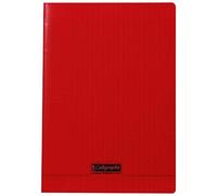 Calligraphe 18023C Quaderno a punto metallico Rosso (un marchio di Clairefontaine) - A4 21x29,7 cm - 48 pagine a quadretti grandi - Carta Bianca 90 g - copertina in polipropilene Transparent