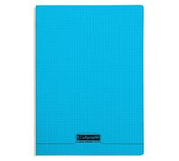 Calligraphe 18382C un quaderno a punto metallico Blu (un marchio di Clairefontaine) - 24x32 cm - 96 Pagine a quadretti piccoli, - Carta Bianca 90g - Copertina in polipropilene Trasparente