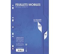 Calligraphe 2676C Confezione da fogli mobili forati avvolti in pellicola (un Marchio di Clairefontaine) - A4 21x29,7 cm - 200 Pagine a quadretti grandi - carta 80 g