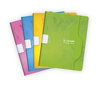 Calligraphe 7002C Pacco da 25 Quaderni a Punto Metallico - 17x22 cm - 32 Pagine a Quadretti Grandi - Carta 70 g - Copertina in carta Offset - Colori Assortiti