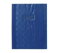 Calligraphe 71102C Copertina a grana grossa Madras Blu - 17x22 cm - 22/100 con Portaetichetta e Segnapagine - PVC Opaco