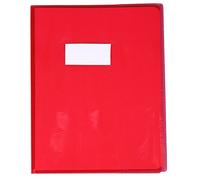 Calligraphe 73003C Copertina Cristalux Rossa - 17x22 cm - 22/100 con Portaetichetta - PVC Trasparente Liscio