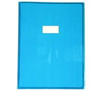 Calligraphe 73402C Copertina Cristalux Blu - 24x32 cm - 22/100 con Portaetichetta - PVC Trasparente Liscio