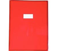 Calligraphe 73403C Copertina Cristalux Rossa - 24x32 cm - 22/100 con Portaetichetta - PVC Trasparente Liscio