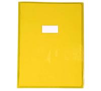 Calligraphe 73404C Copertina Cristalux Gialla - 24x32 cm - 22/100 con Portaetichetta - PVC Trasparente Liscio