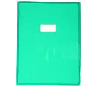 Calligraphe 73405C Copertina Cristalux Verde - 24x32 cm - 22/100 con Portaetichetta - PVC Trasparente Liscio