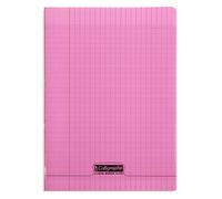 Calligraphe Clairefontaine 8000 in polipropilene Quaderno 96 pagine copertina in plastica, a quadretti, 90 G A4 Rosa