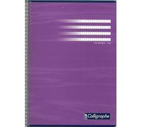 Calligraphe Clairefontaine Ref 2407C - Quaderni con rilegatura a spirale, formato A4 (210 x 297 mm), rigatura a quadretti, carta pergamena superfine 70 g/m², colori assortiti, confezione da 10