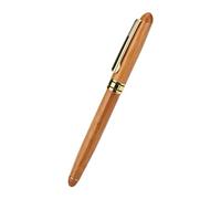 Calligraphy Art Fountain Pen Broad Stub Chisel Pointed Nib Writing Gothic Arabic Italic Fonts for Calligraphists Artists Students Bamboo Plywood Handle Piston Ink Reservoir 0.7mm (1.5mm pen tip)