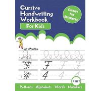 Calligraphy Training Resources Cursive Handwriting Workbook for kids (Tascabile)