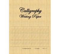 Calligraphy Writing Paper: Modern Calligraphy & Hand Lettering Practice Workbook Notebook / Notepad for Beginners, Artists, Kids, Children, Adults ... 8.5" x 11", 55 Degree Angle Slant Line Guide