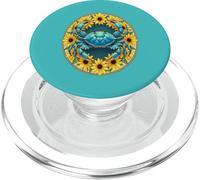 Callinectes sapidus e fiori Susan dagli occhi neri PopSockets PopGrip per MagSafe