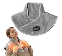 CALLIXE Thera Wrap, cuscinetto riscaldante senza fili per collo, spalle e parte superiore della schiena, massaggiatore elettrico cervicale con calore istantaneo e vibrazioni per alleviare il dolore e