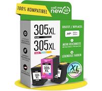 callmenew Cartucce d'inchiostro 305XL - Compatibile con cartucce HP 305 XL/per HP 305 XL Nero & Colore - Alta Resa, Smart Chip, Sostituzione per DeskJet 2720e, Envy 6020e - Confezione da 3
