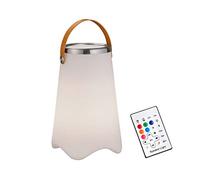 meineWunschleuchte Lampada LED 3 in 1 Calloon con altoparlante Bluetooth e telecomando, cambia colore RGB e refrigeratore per bottiglie con pratico manico in pelle, altezza 38 cm, per interni ed