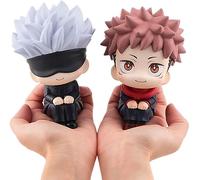 CALLOVE Anime Jujutsu Kaisen Figura Q Versione 9 cm, Gojo Satoru Look Up Figura PVC Giocattolo Regali (Gojo & Itadori Figure)
