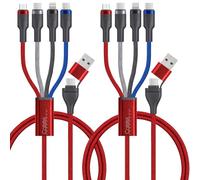 Callstel cavo di ricarica dati 8in1: 8in1-Caricabatterie e cavo dati, 1,2m, USB-A (multi usb, multiplo, veicolo)