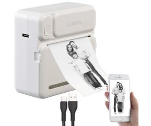 Callstel Mini stampante termica portatile Bluetooth 5.1 con app, 200 dpi, batteria ricaricabile
