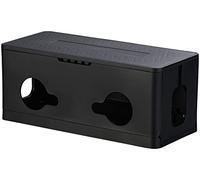Callstel Scatola organizer per cavi e multipresa con coperchio, nera