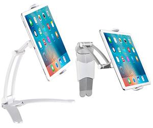 Callstel Tablet Stands - Supporto per iPad: Supporti da Tavolo e Supporti a Parete, TPS-130, per iPad e Tablet Fino a 12,9", Regolabile in Altezza, Girevole e inclinabile (Supporto Tablet da Tavolo)