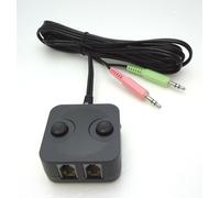 Calltel Cuffie Training Box 2 X RJ9 Jack a Doppio 3.5mm Spine per Scheda Audio