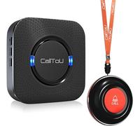 CallToU Pulsante di chiamata di emergenza Pulsante di chiamata, Wireless SOS Pulsante Cercapersone, Oltre 500 piedi per casa/anziani/pazienti/disabili
