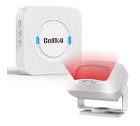 CallToU Sensore di Movimento PIR con Allarme e Campanello Wireless - Rilevatore di Passaggio Senza Fili per Ingresso, Negozio, Anziani, Pazienti, Casa, Ufficio, Garage