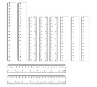 CALLYSONIC Righello in plastica trasparente, confezione da 10, righello da 15 cm, righello da 20 cm, righello trasparente per scuola, ufficio, casa, righello, righello per la scuola