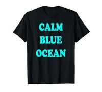 Calm Blue Ocean Mindful Meditazione Mantra Maglietta