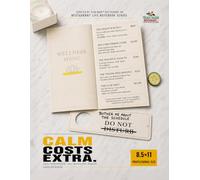 Calm Costs Extra: Large Lined Notebook