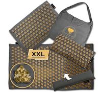 CALM ELEPHANT ORIGINAL MANDALA PRO XXL Set 5 pz Tappetino Agopressione con Cuscini per Collo e Lombare, Tappetino Piedi, Funzione Riscaldante, 13.064 Punte Intense-Sollievo da Dolore e Stress - Grigio