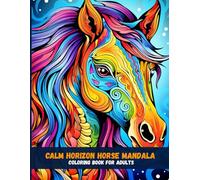 Calm Horizon Horse Mandala Coloring Book for Adults