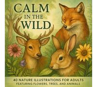 Calm in the Wild: 40 Nature Illustrations for Adults Featuring Flowers, Trees, and Animals