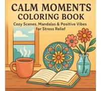 Calm Moments Coloring Book:: A cozy and relaxing coloring book for adults and teens - 40 beautiful hand-drawn illustrations to relieve stress, spark ... peace through mindfulness and slow living.