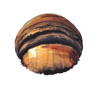 Calm Waves - Cuffia da doccia a doppio strato da donna, impermeabile e resistente, protegge i capelli durante il bagno, bellezza