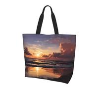 Calm Waves Light - Borsa a tracolla da donna, riutilizzabile, robusta e durevole, per spostamenti quotidiani