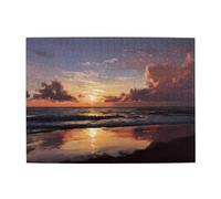 Calm Waves - Puzzle orizzontale in legno, 500 pezzi, per sviluppare abilità pratiche per rilassarsi e interagire genitore-figlio