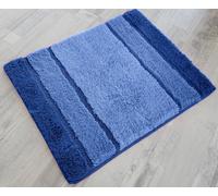 Calma Blu Tappeto Da Bagno 55x65cm - Design Alto-Basso, Pelo Denso, Antiscivolo