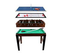 Calma Dragon XJ6612, 4 in 1 Tavolo Multigioco, (107 x 61 x 84,5 cm) Biliardo, Ping Pong, Hockey e Calcio Balilla, tutta la famiglia, Multigame per adulti e bambini, Gioco in legno