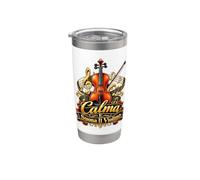 Calma E Suona Il Violino Musica Classica Note E Archetto Bicchiere termico in acciaio inox doppia parete